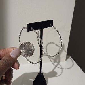 Elegant Silver Hoop Earrings